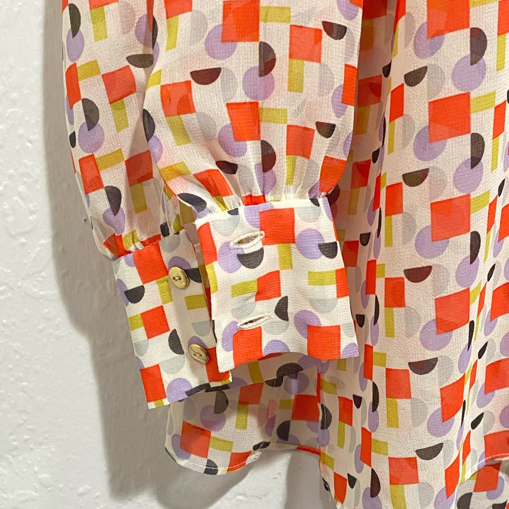 Zara Geometric Print top (Size S) Never Worn - Picture 2 of 2
